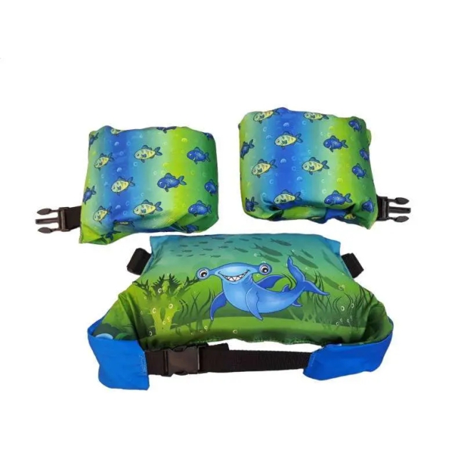Pływaczki dla dzieci - rękawki - pas do nauki pływania Puddle Jumper Aquarius w kolorze zielonym