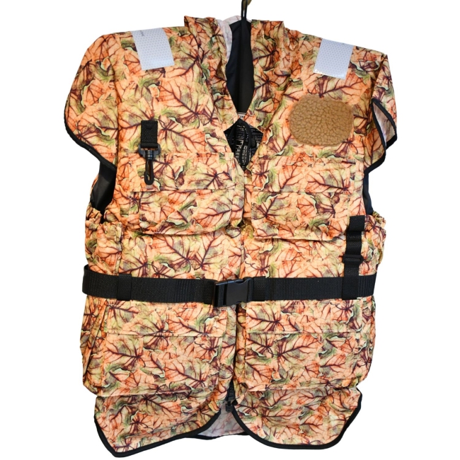 Kamizelka Wędkarska z kapturem Forest Camo Środek asekuracyjny Aquarius