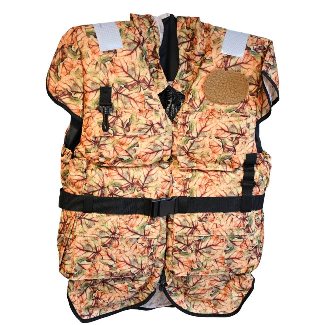 Kamizelka Wędkarska z kapturem Forest Camo Środek asekuracyjny Aquarius