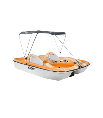 Rower wodny Monaco DLX Angler marki Pelican pomarańczowo-biały