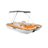 Rower wodny Monaco DLX Angler marki Pelican pomarańczowo-biały