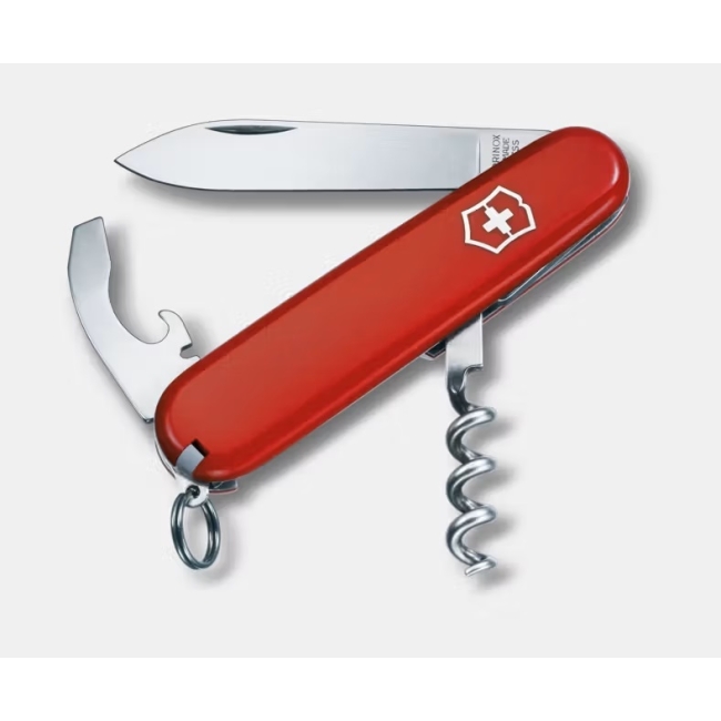 Scyzoryk Waiter od Victorinox średniej wielkości z korkociągiem czerwony