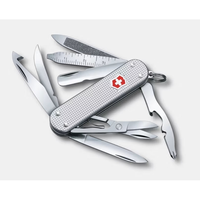 Mały scyzoryk Mini Champ Alox od Victorinox srebrny