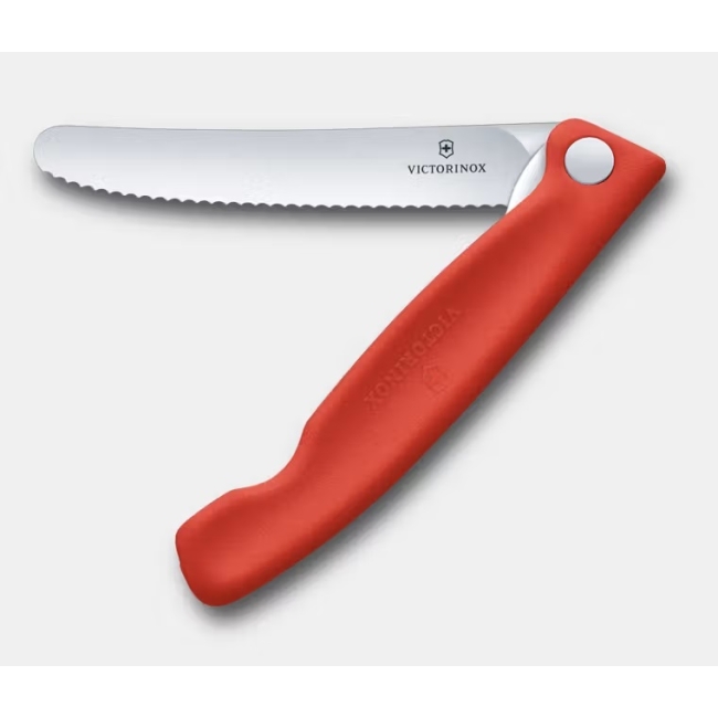 Nóż piknikowy Swiss Classic czerwony od Victorinox do krojenia warzyw i owoców