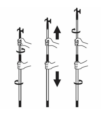 Bosak Teleskopowy Składany Aluminiowy 30mm 120-190cm