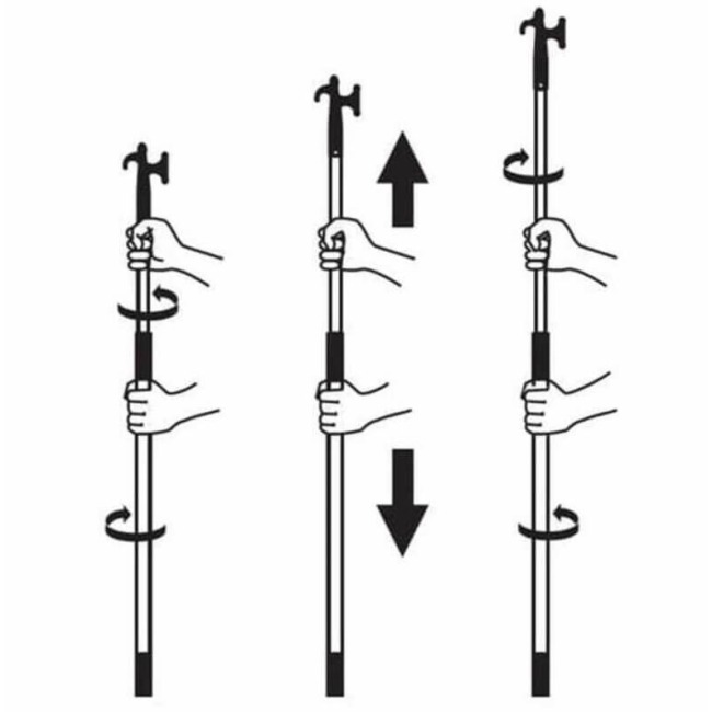 Bosak Teleskopowy Składany Aluminiowy 30mm 120-190cm